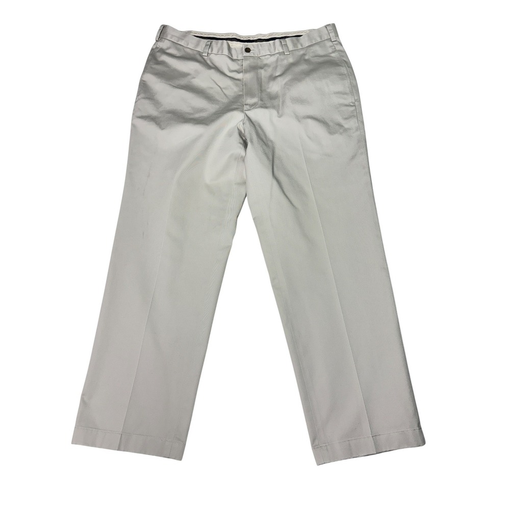 Brooks Brothers Advantage Chino Class Mens Beige Clark Pants W38 L30 100% Cotton